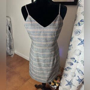 Forever 21 sheath dress, sleeveless, V neck, spaghetti straps, long zipper GREAT